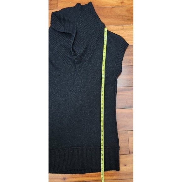 VINCE Alpaca Women Wool Cashmere Blend Cowl Neck Short Sleeve Sweater Gray L - Picture 13 of 16